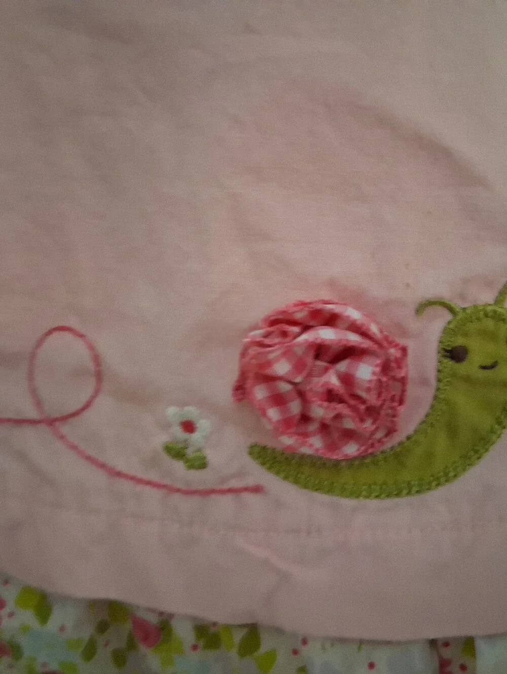 Gymboree 2011 Mini Blooms Pink Snail Appliqued Dress With Matching Pants
